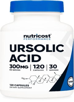 Nutricost Nutricost Ursolic Acid 300mg 120 Capsules Vegetarian Non GMO Gluten Free Soy Free  - Image 1