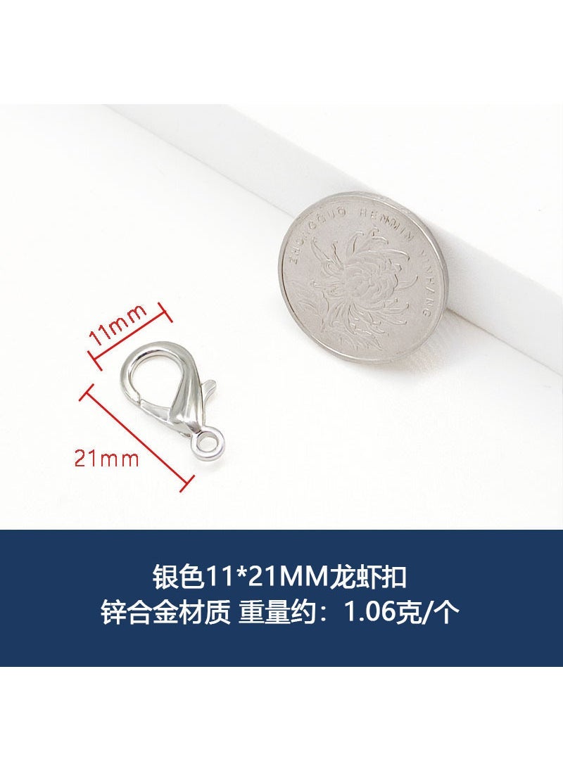 Wholesale Spring Clasp Lobster Claw for DIY Bag Silver 11x 21mm lobster clasp one 