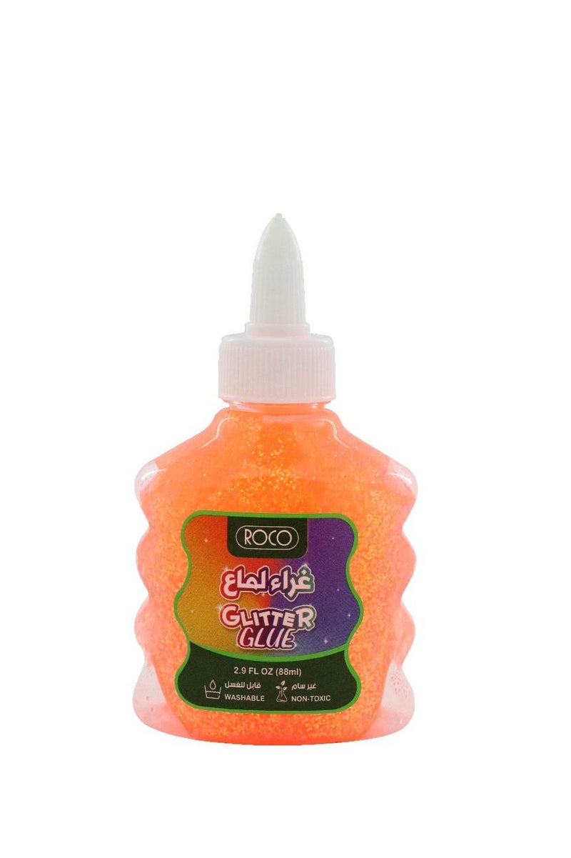 ROCO Glitter Glue Metallic Orange