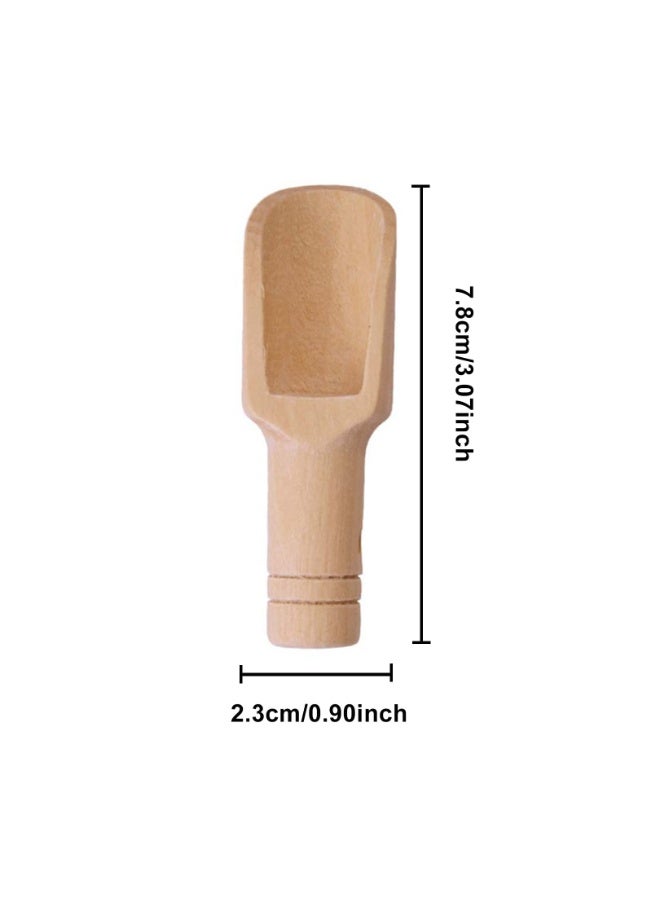 3 Pcs Mini Wooden Salt Spoons, Bath Scoops, 0.9 X 3.1 Inches, Candy Spoon, Scoop Natural For Kitchen, Salts, Powder, Tea & More, Eco-Friendly, Easy To Clean - Image 2