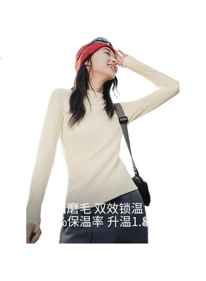 Beneunder Women'S Fleece Lined Slim Fit Basic Top Po15224 Twilight Black Xl - Image 3