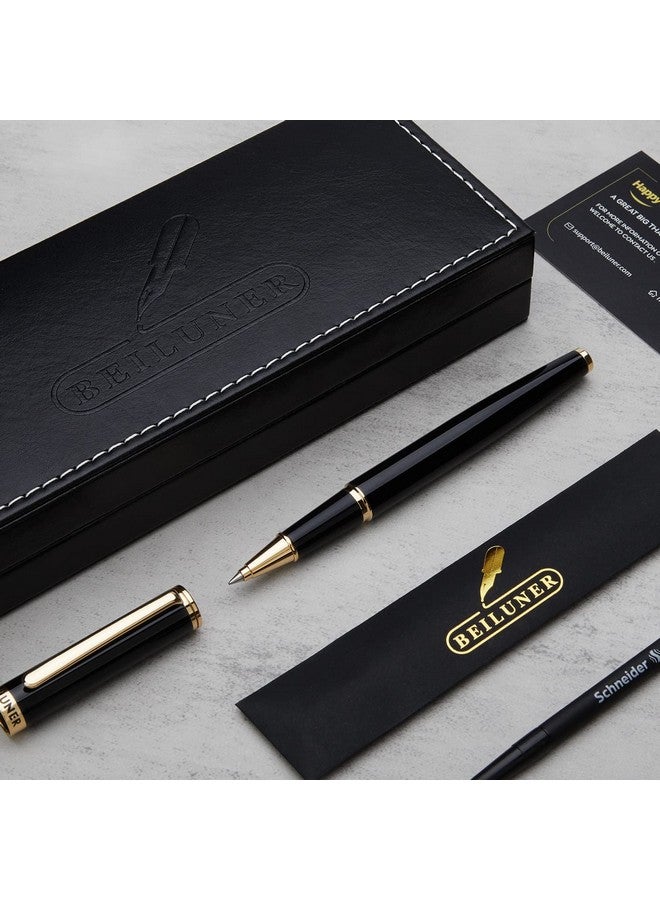 BEILUNER Luxury Rollerball Pen,24K Gold Trim,Noble and Elegant Designs,Schneider Ink Refill, Best Roller Ball Pen Gift Set for Men & Women, Professional, Executive Office, Nice Pens - Image 3