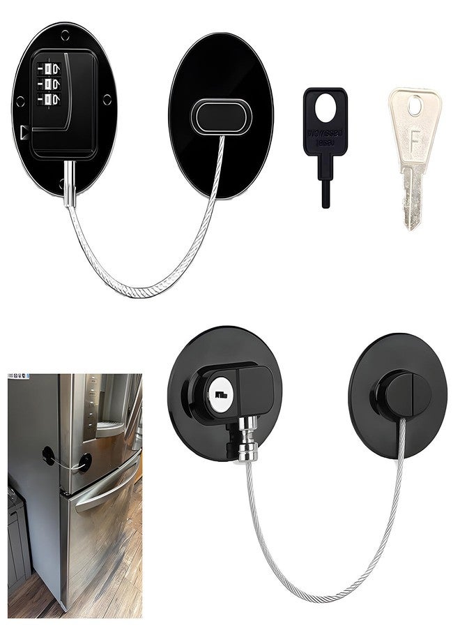 Tayfeim 2-Pack Keyless Digital Lock and Fridge Lock with Key, Cabinet, Drawer, Window & Wardrobe, Child Proof Latches with Combination Code & Key - Image 1