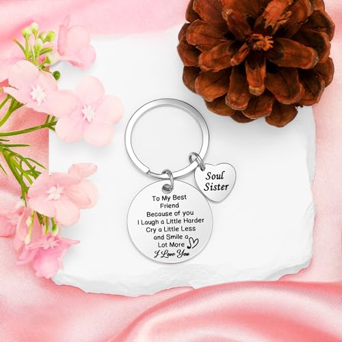 Looca Best Friend Birthday Gifts for Women Friendship Gifts for Women Friends Unique Bestfriend Birthday Gift for Woman Bestfriend gift Ideas for Bestie BFF Soul Sister - Mug, Keychain, Candle, Bracelet - Image 5