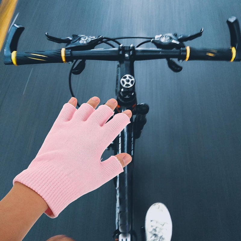 Uonlytech 1 Pair Moisturizing Gel Gloves for Dry Hands Overnight Lightweight Yarn Knitted Hand Spa Gloves with Touchscreen Preventing Autumn Winter - Image 4