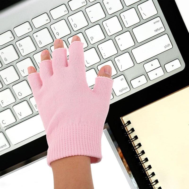 Uonlytech 1 Pair Moisturizing Gel Gloves for Dry Hands Overnight Lightweight Yarn Knitted Hand Spa Gloves with Touchscreen Preventing Autumn Winter - Image 5