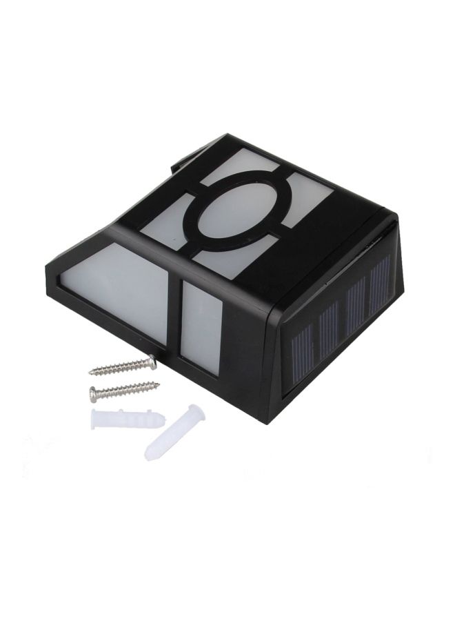 Loquat Waterproof Solar Powered Fence Light Black/Clear 8.9x5.2x11.5cm - Image 2