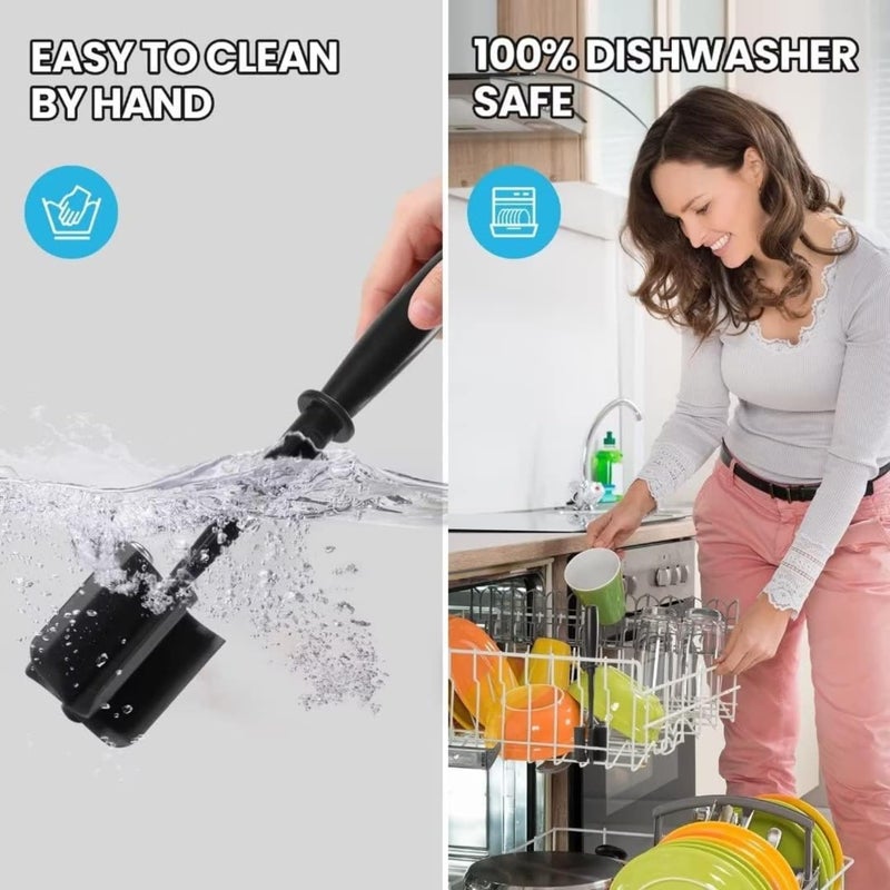 KESESU KESESU Meat Chopper Heat Resistant Meat Masher for Hamburger Meat Ground Beef Smasher Nylon Hamburger Chopper Utensil Ground Meat Chopper Non Stick Mix Chopper Potato Masher Tool  - Image 4