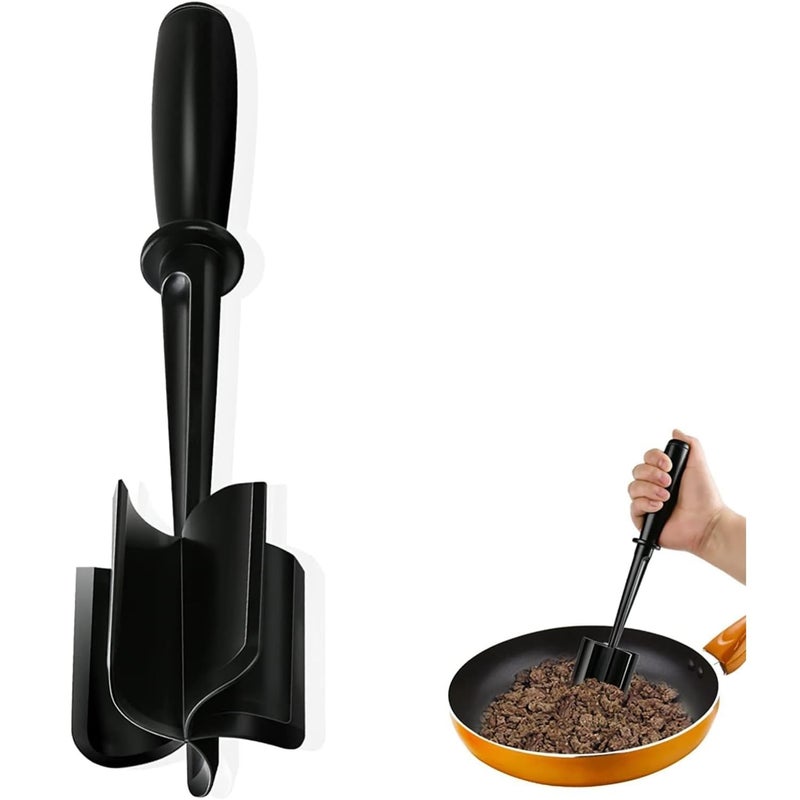 KESESU KESESU Meat Chopper Heat Resistant Meat Masher for Hamburger Meat Ground Beef Smasher Nylon Hamburger Chopper Utensil Ground Meat Chopper Non Stick Mix Chopper Potato Masher Tool  - Image 1