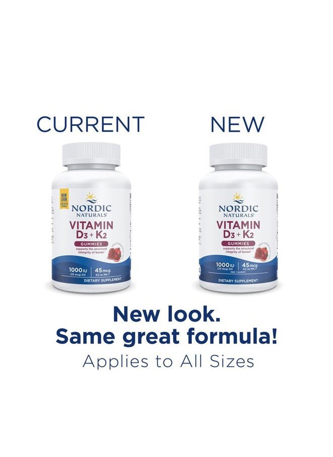 NORDIC NATURALS Vitamin D3 + K2 Gummies, Pomegranate - 60 Gummies - 1000 IU Vitamin D3 + 45 mcg K2 - Great Taste - Bone Health, Promotes Healthy Muscle Function - Non-GMO - 60 Servings  - Image 5