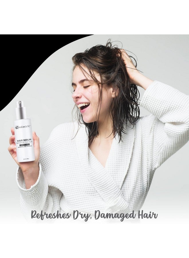 Evalectric Argan Oil Hair Serum - For Dry, Damaged, Frizzy Hair - Anti-Frizz, Straightening, and Shine Serum with Vitamin E - 2 Fl. Oz. - Image 3