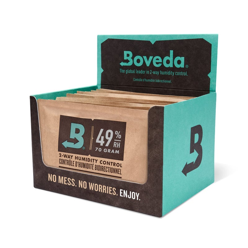 Boveda باوفيدا 49% عبوات استبدال للتحكم في الرطوبة ثنائية الاتجاه لمجموعات بدء باوفيدا للموسيقى - 12 عبوة - ماصات للرطوبة لحقائب الآلات الموسيقية - عبوات مرطبة - عبوات ترطيب مغلفة بشكل فردي - Image 1