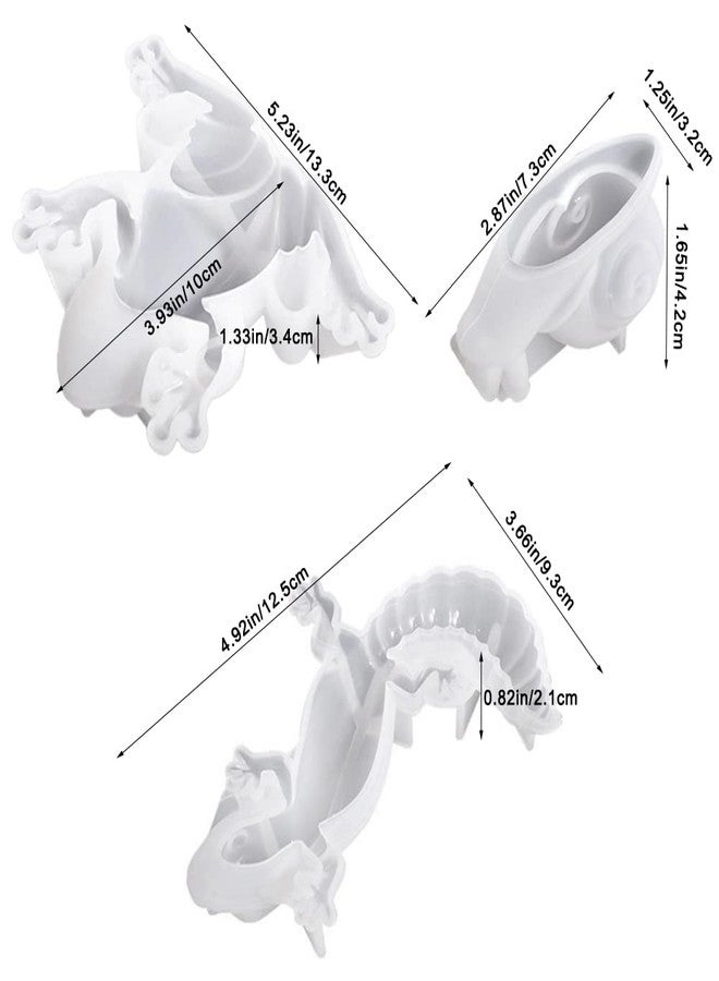 AFUNTA 3D Frog Lizard Snails Shapes Resin Molds Silicone, AFUNTA 3 Pcs Epoxy Resin Molds Lifelike Animal Silicone Mold, for Wall Desktop, Cabinets Decor - Image 5