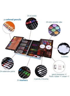 DAREU 145-Piece Drawing & Painting Art Kit - Blue Space Theme, Portable Bag for Beginners & Pro Artists - Ideal for Sketching, Coloring & Creative Art Projects for Kids  - Image 4