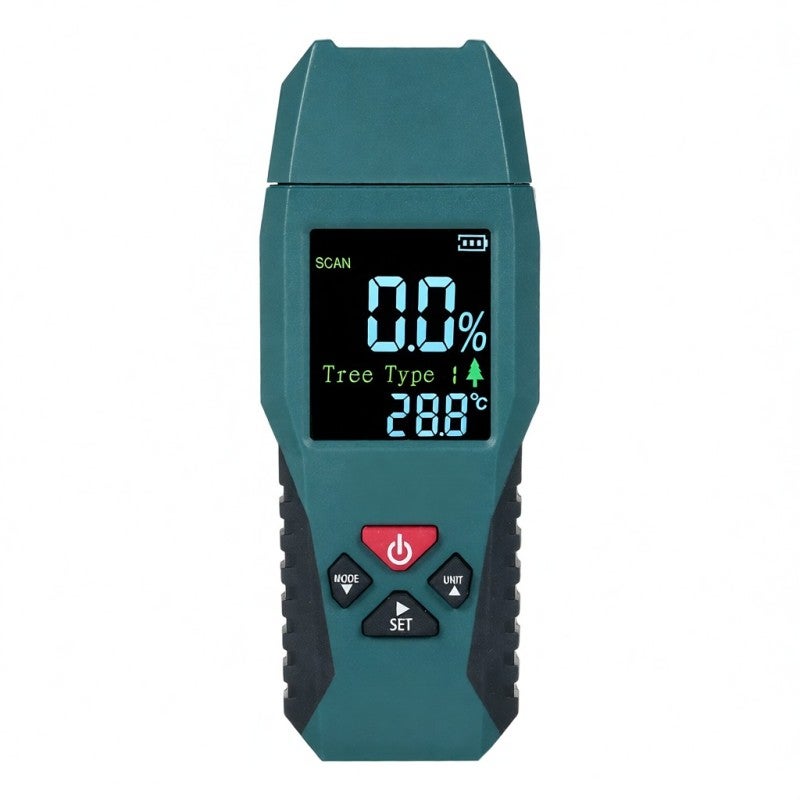 SMART SENSOR Wood Moisture Meter with Highly Accurate Dual Metal Needle Probes - Portable Pocket Device with Data Hold - Multi-Function Humidity Sensor for Woodworking Construction Flooring - Image 1