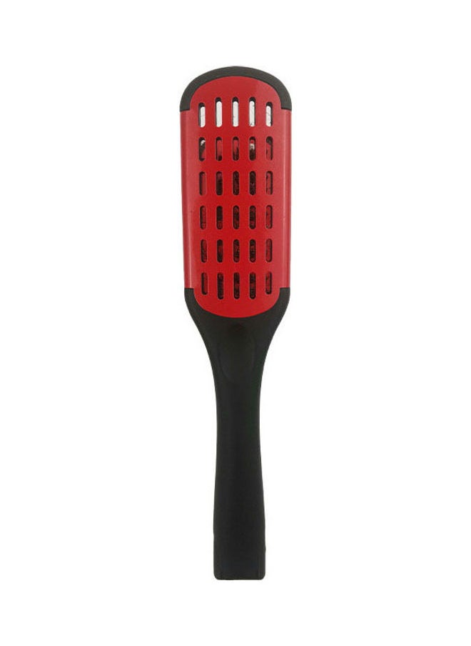 NIBEMINENT - V-Shaped Hair Straightening Comb Red/Black - Image 1
