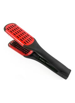 V-Shaped Hair Straightening Comb Red/Black