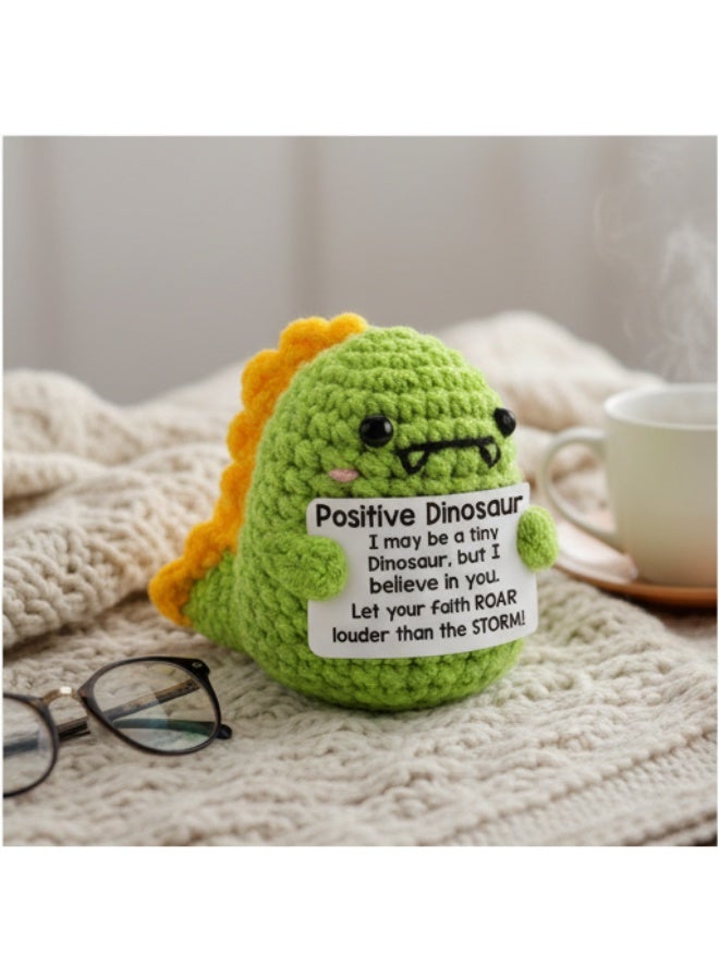 Mini Dinosaur Crochet Gift – Cute Knitted Dino for Positivity & Encouragement, Ideal for Coworkers, Friends, Kids, Christmas Stocking Stuffers & Birthday Desk Décor - Image 5