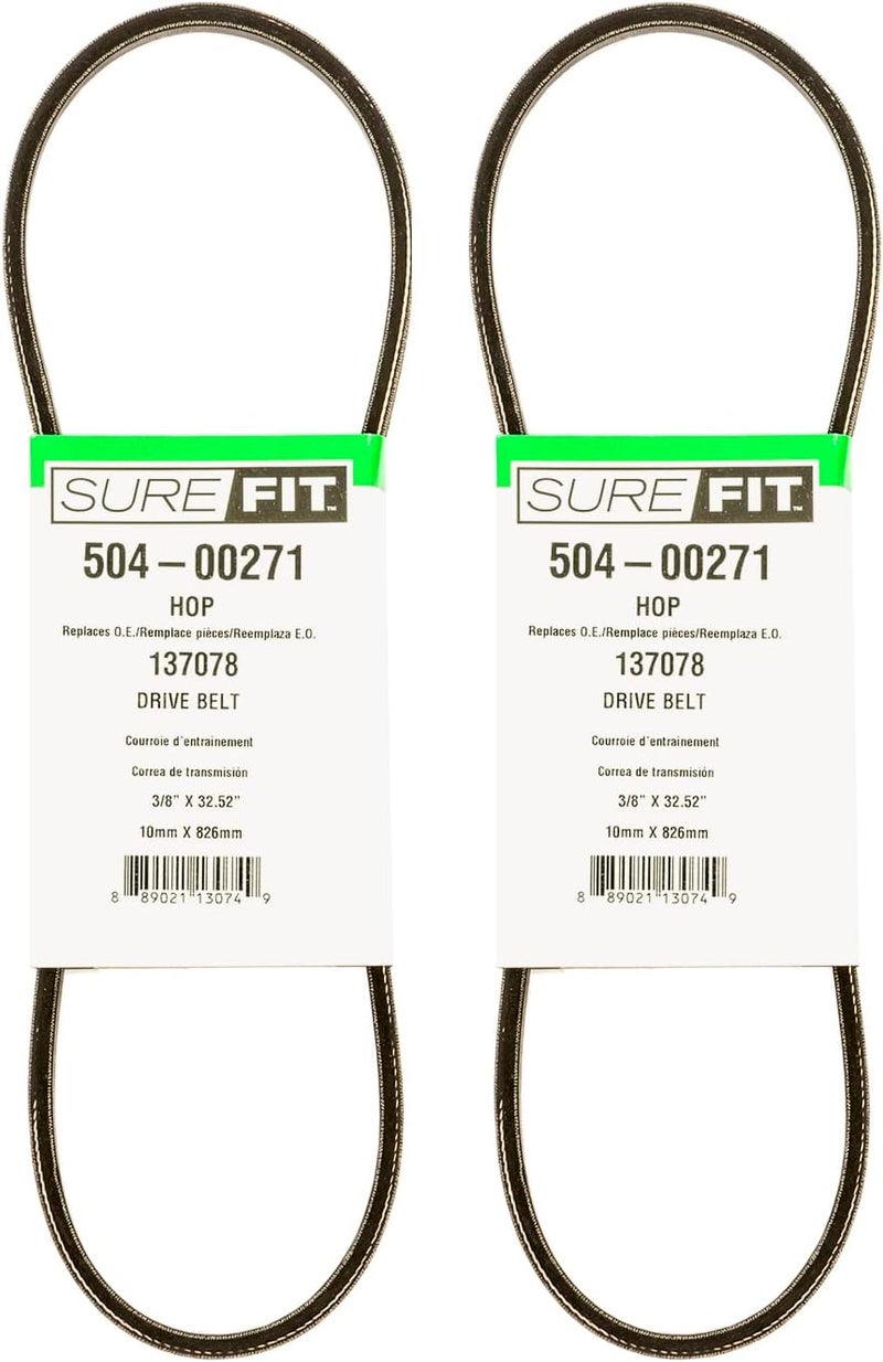 Surefit SureFit Drive Belt Replaces Husqvarna 137078 532137078 56 CS DHS HS SF SFE WalkBehind Mowers 38 X 3252 2 Pack  - Image 1