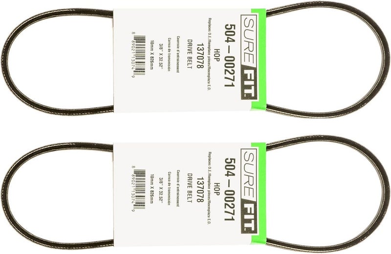 Surefit SureFit Drive Belt Replaces Husqvarna 137078 532137078 56 CS DHS HS SF SFE WalkBehind Mowers 38 X 3252 2 Pack  - Image 2