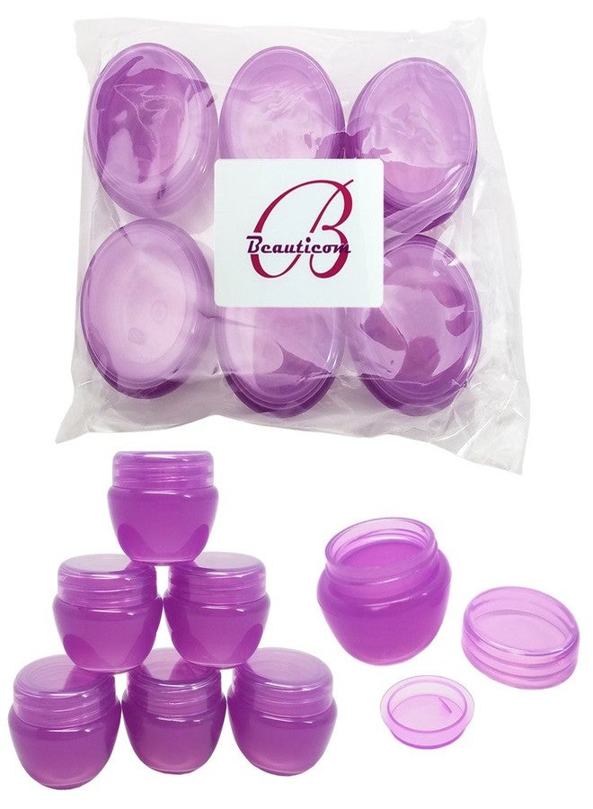 Beauticom® 10G/10ML Frosted Container Jars with Inner Liner for Scrubs, Oils, Salves, Creams, Lotions, Makeup Cosmetics, Nail Accessories, Beauty Aids - BPA Free (72 Pieces, LIGHT Purple) - Image 1