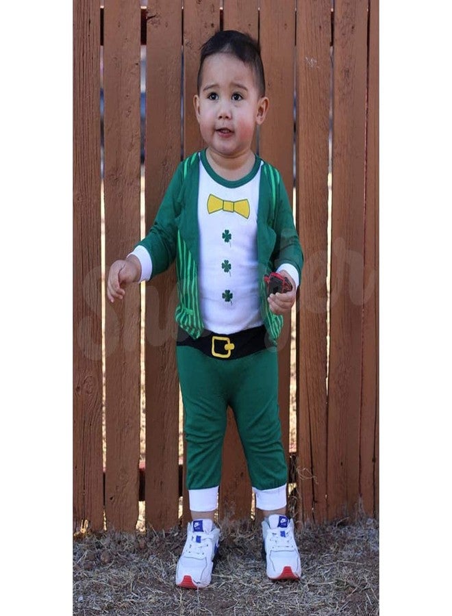 Happidoo Baby Boys St Patricks Day Outfit Newborn Shamrock Romper (Green,6-12 Months) - Image 2