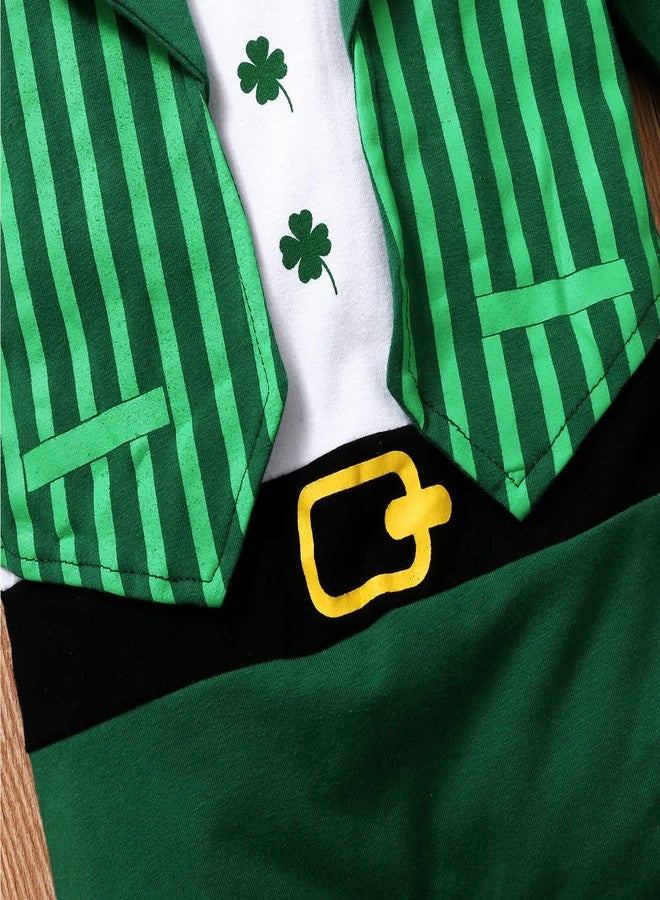 Happidoo Baby Boys St Patricks Day Outfit Newborn Shamrock Romper (Green,6-12 Months) - Image 5