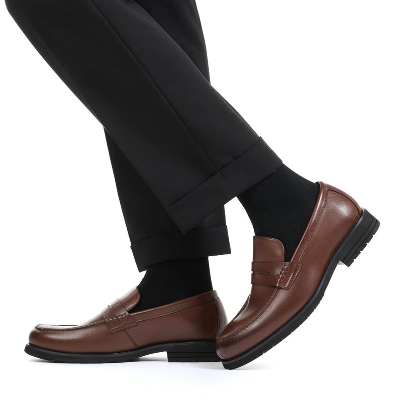 Bruno Marc Men's Dress Slip-on Penny Loafers Business Formal Shoes,Size 11,Dark Brown,SBLS2339M - Image 2