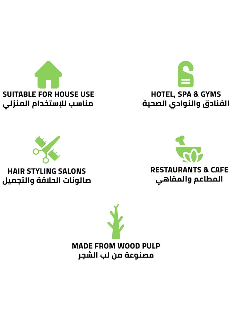 جلوبال ستار مناشف جلوبال ستار الصحية القابلة للاستخدام مرة واحدة 70×140 سم – ماصة فائقة، ناعمة وصديقة للبيئة – عبوة 25 قطعة - Image 5