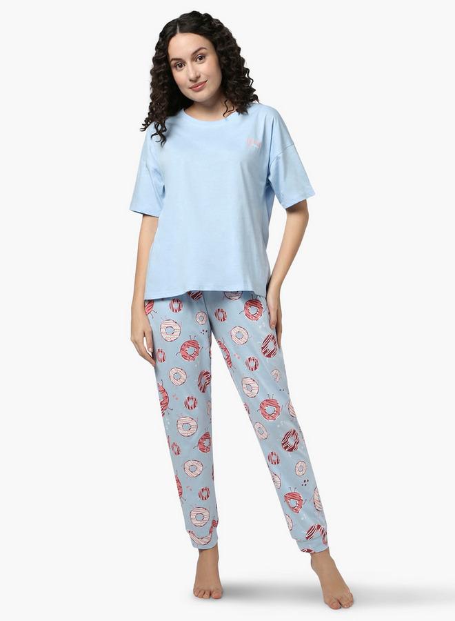 Zivame Doughnut Print Pyjama Set - Image 1