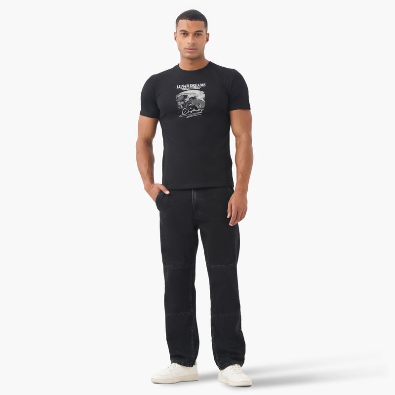 سبلاش فيڤ تيشيرت بقصة ضيقة وطبعة جرافيك - Image 3