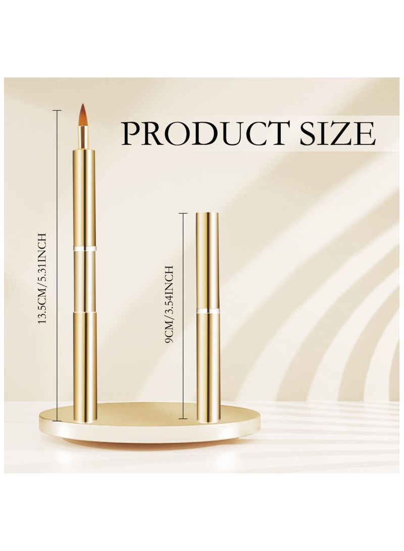SYOSI Lip Makeup Brush, Retractable Lip Brushes, 2 pack Portable Lip Liner Brush  Perfect for Travel and Daily Use, Lightweight Lipstick Gloss Eyeshadow Applicator with Protective Lid for Women Girls - Image 2