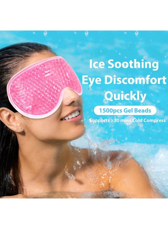 BeeVines Gel Eye Mask, 2 Pack Cooling Ice Masks for Puffy Eyes for Men & Women, Cold & Warm Compress for Post Surgery, Puffiness, Allergies, Sinuses & Migraines Treatment - Image 5