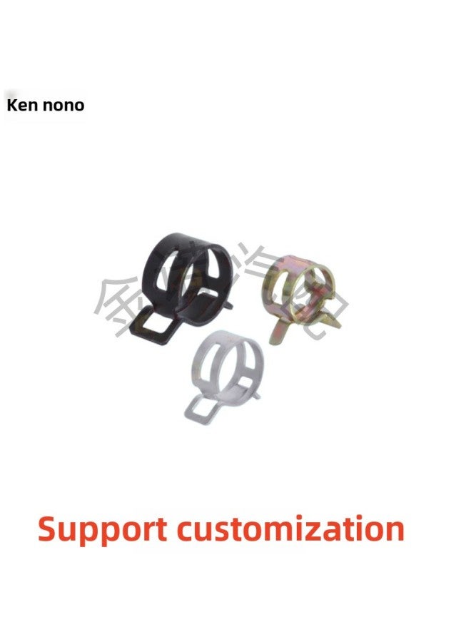 Pipe Clamp Elastic Clamp Japanese Plate Type Ring Clamp Clamp Metal Hose Fastener Pipe Buckle-Specification:Inner Diameter 21mm - Image 1
