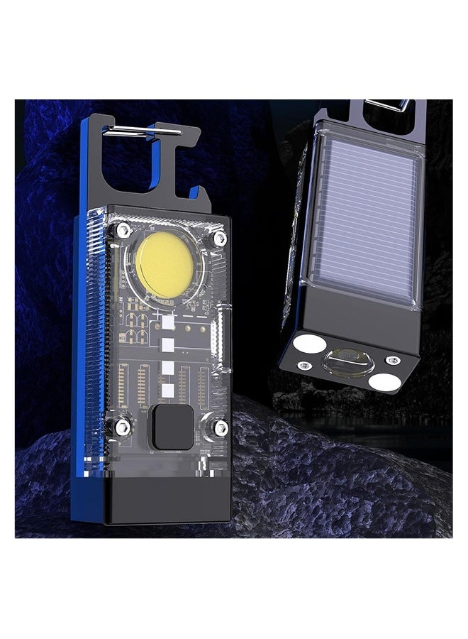 Portable Keychain Flashligh, Magnetic Clip-on Work Light Mini Outdoor Flashlight, Waterproof Rechargeable Pocket Light for Hiking, Camping, Survival, Emergency - Image 5