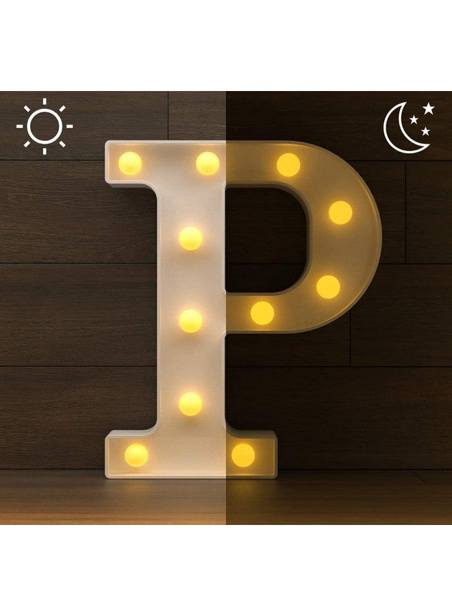 VRB Dec™ 1 Pcs Marquee Alphabet Light Letters/Letter Light/Alphabet/led Alphabet Letters/Aesthetic Room/Wall Decor Items/Birthday Decoration Items (Pack of 1) (P) - Image 3