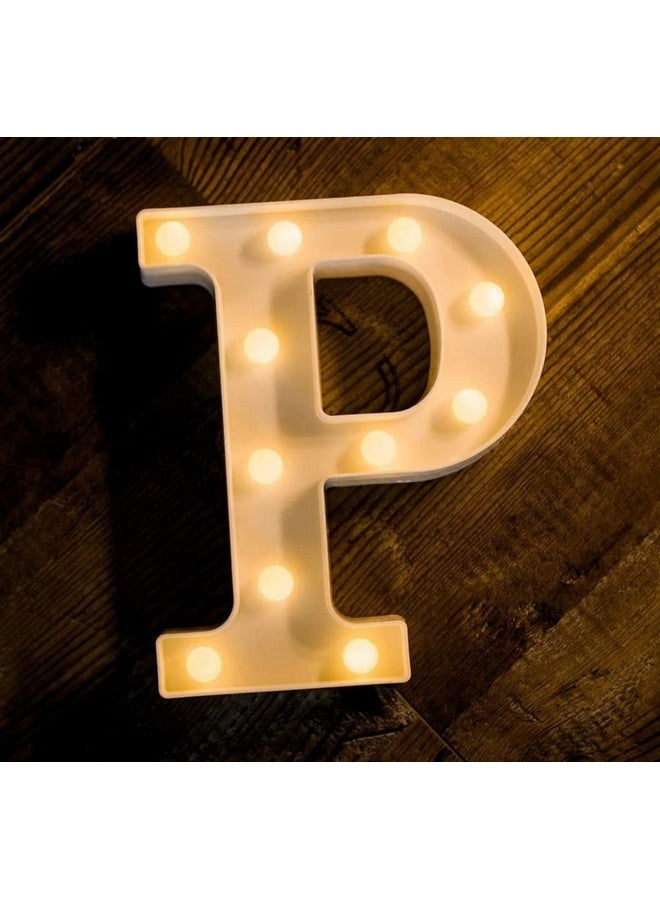 VRB Dec™ 1 Pcs Marquee Alphabet Light Letters/Letter Light/Alphabet/led Alphabet Letters/Aesthetic Room/Wall Decor Items/Birthday Decoration Items (Pack of 1) (P) - Image 1