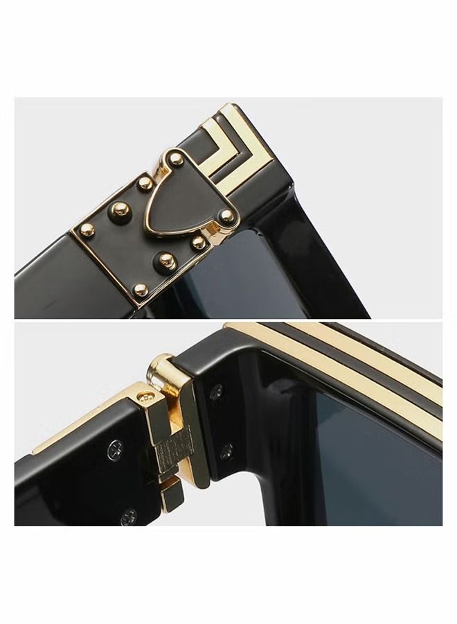 HS Square Oversized Sunglasses Women Men Thick Frame Rectangle Sun Glasses Stylish Eyeglasses Vintage Lightweight UV400 Protection for Shopping Outdoor Sport Hiking Fishing  - Image 4
