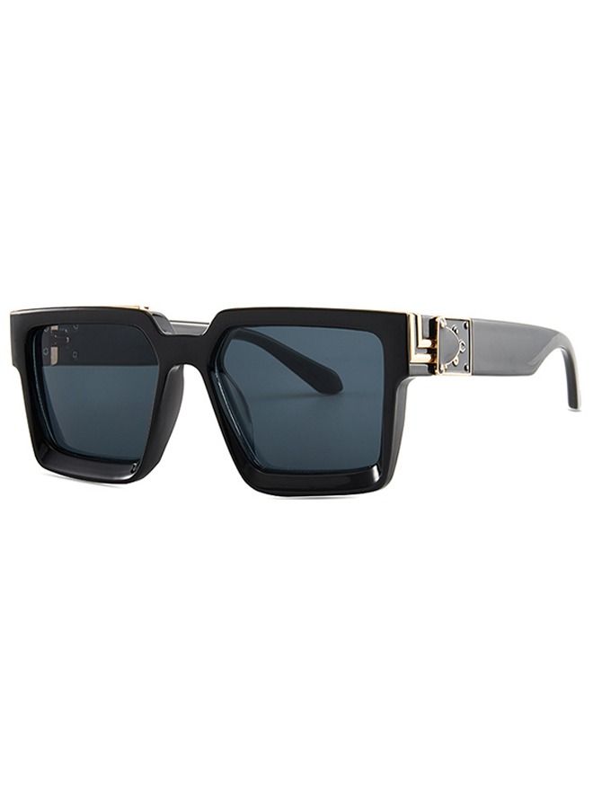 HS Square Oversized Sunglasses Women Men Thick Frame Rectangle Sun Glasses Stylish Eyeglasses Vintage Lightweight UV400 Protection for Shopping Outdoor Sport Hiking Fishing  - Image 1