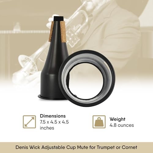 Denis Wick Adjustable Cup Mute for Trumpet or Cornet, 5531 - Hand-Spun Aluminum Mute and Adjustable Cup Position for Varied Tone - Ideal for Practice or Performance - 7.5 x 4.5 x 4.5 inches - Image 3