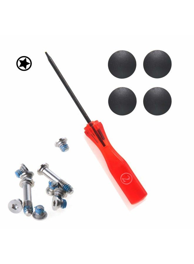 Padarsey 4 Pack Rubber Case Feet+10pcs Repair Screws +1pcs 5 Point Pentalobe Screwdriver Set Compatible for MacBook Air A1370 A1369 A1465 A1466 11" 13"(MacBook Air) - Image 2