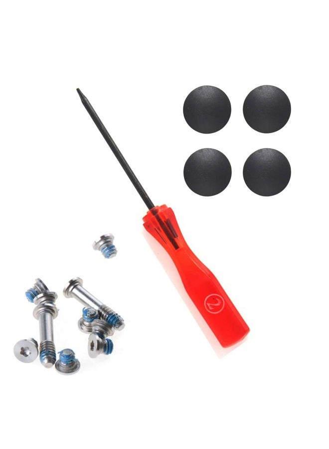 Padarsey 4 Pack Rubber Case Feet+10pcs Repair Screws +1pcs 5 Point Pentalobe Screwdriver Set Compatible for MacBook Air A1370 A1369 A1465 A1466 11" 13"(MacBook Air) - Image 1