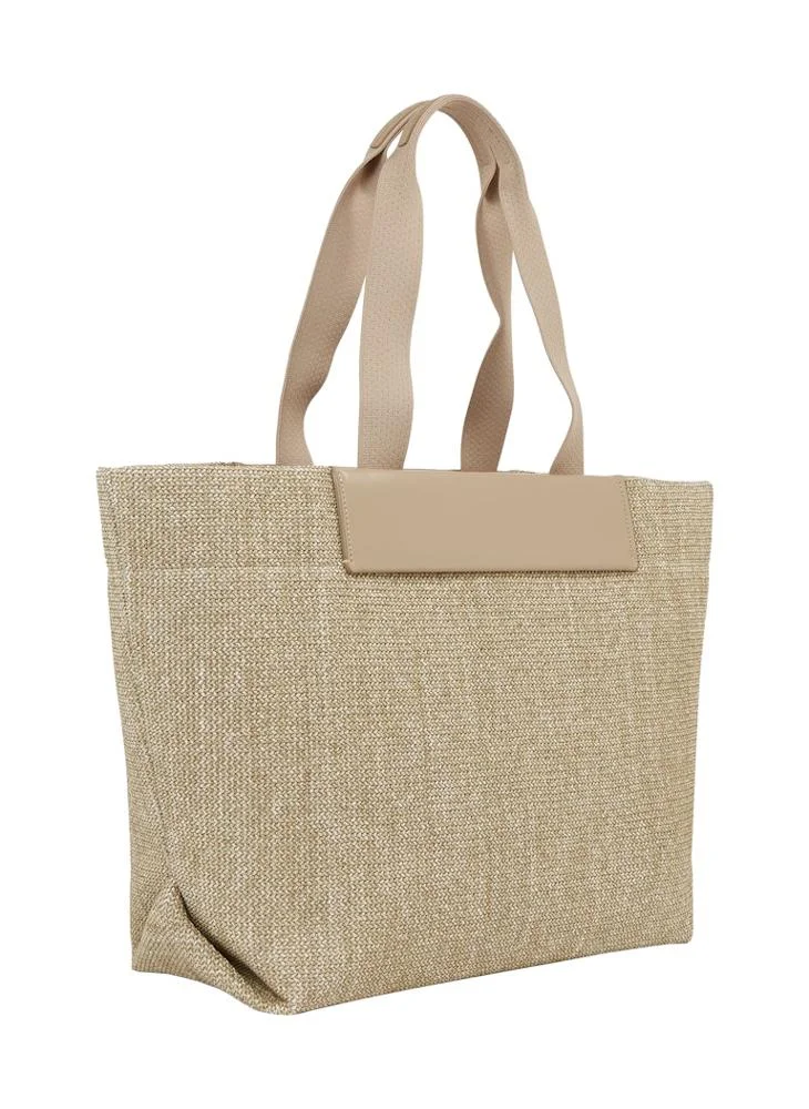 CALVIN KLEIN RAFFIA LARGE SHOPPER
