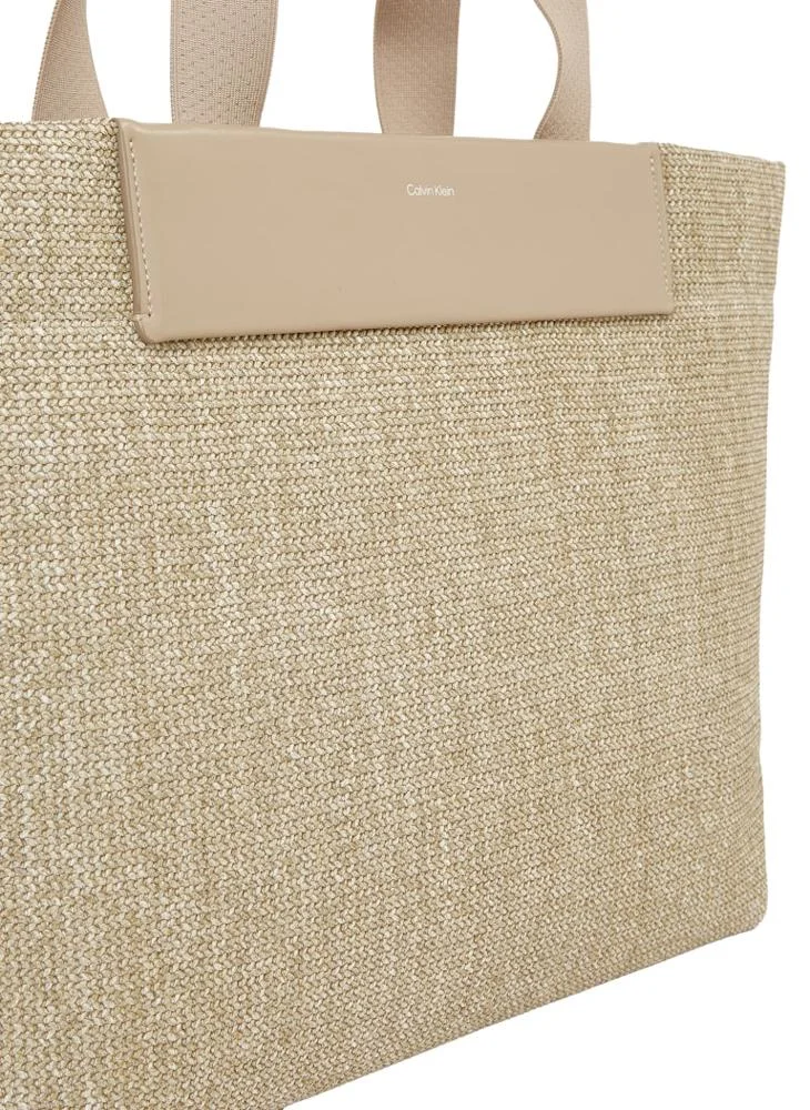 CALVIN KLEIN RAFFIA LARGE SHOPPER