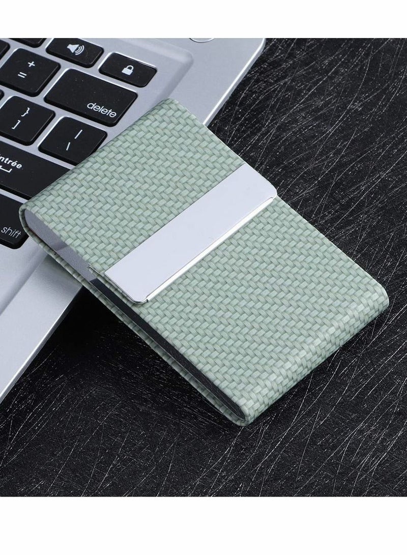 Excefore حامل بطاقات العمل، للنساء والرجال، مصنوع من جلد البولي يوريثان الاحترافي - Image 3