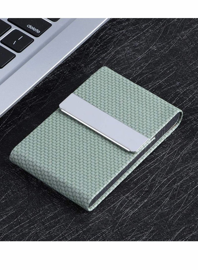 Excefore حامل بطاقات العمل، للنساء والرجال، مصنوع من جلد البولي يوريثان الاحترافي - Image 2