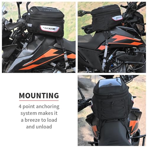 ViaTerra Fly Universal Motorbike Tank Bag (22 litres expanded) with Rain Cover/Dust Cover | Compatible with All Motorcycles (Fiber and Metal Tanks) - Image 5