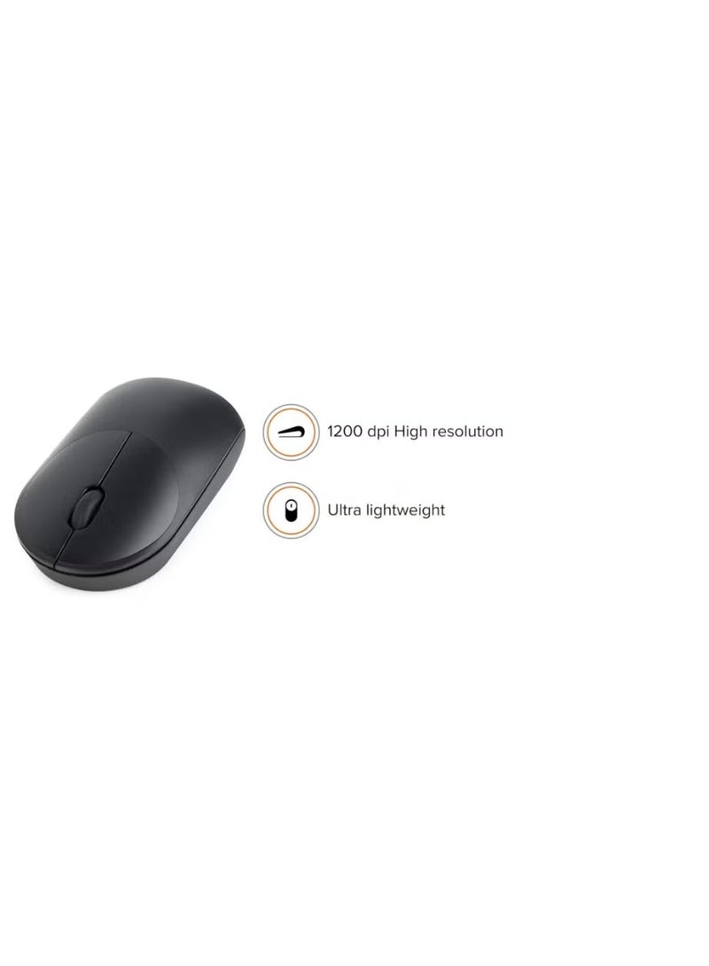 XIAO Mi Wireless Mouse Black – Compact, High-Precision 1200 DPI, Long Battery Backup & Comfortable Grip - Image 3