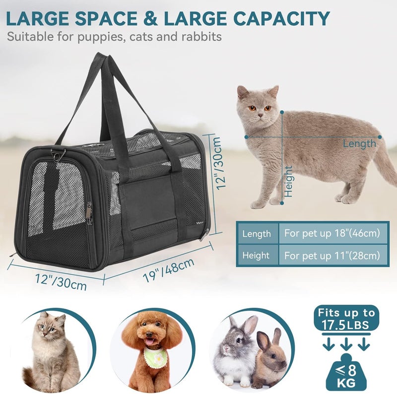 Petsfit Foldable Dog Bag Cat Transport Box Transport Bag Cat and Dog Breathable Dog Carrier for Pets in the Car - Image 2