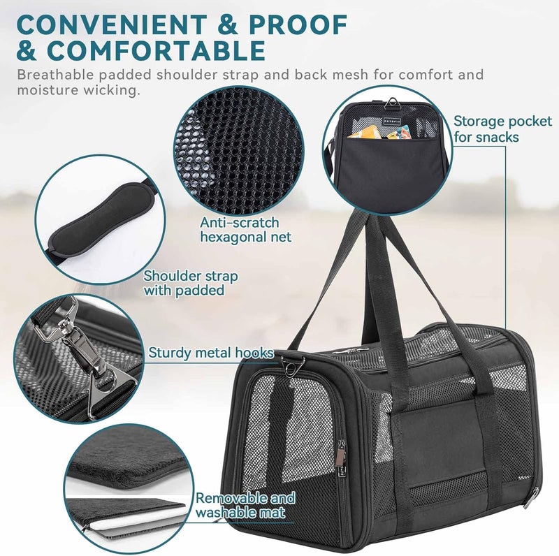 Petsfit Foldable Dog Bag Cat Transport Box Transport Bag Cat and Dog Breathable Dog Carrier for Pets in the Car - Image 5